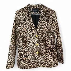 NWT Karen Kane Petite Women's Leopard Print Blazer |‎ CORDUROY JACKET size XSP